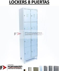 MUEBLES METÁLICOS - LOCKERS 8 PUERTAS